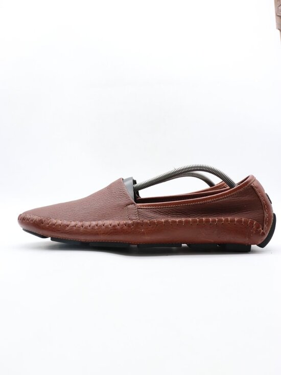 Bragano Men\'s Size 11.5 M Brown Leather Slip on Loafers Dress Shoes Italy
